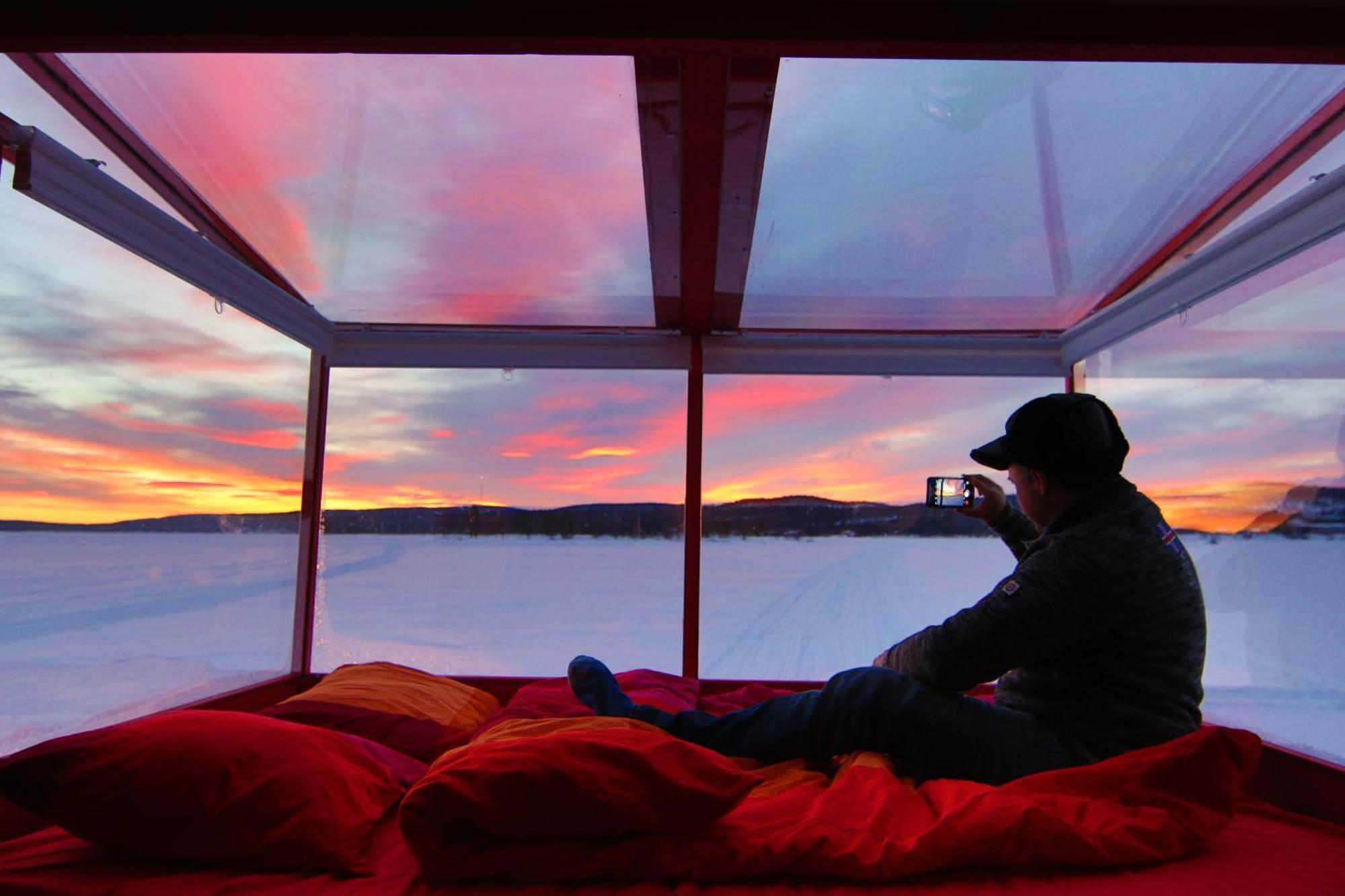 Lake Inari Mobile Cabins Rum bild